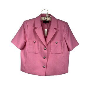 Talbots NWT Women’s Size 12 Pink‎ Tweed Blazer Barbie Boss Office Preppy Brunch